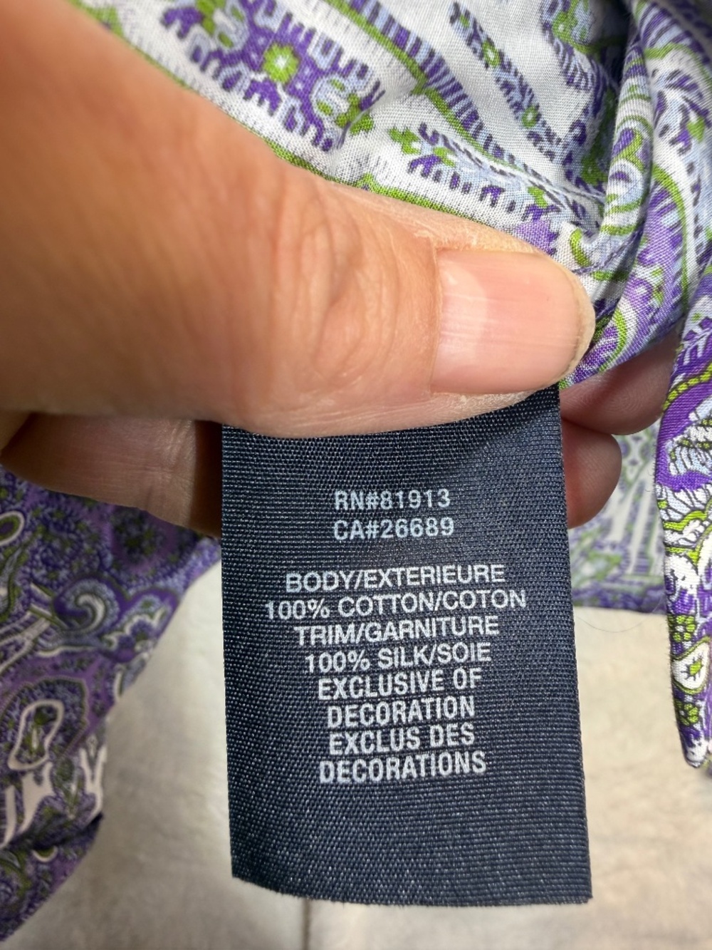 Robert Graham Dress Shirt Mens Size Large Purple Paisley Eclectic 70s All over P - Picture 7 of 11